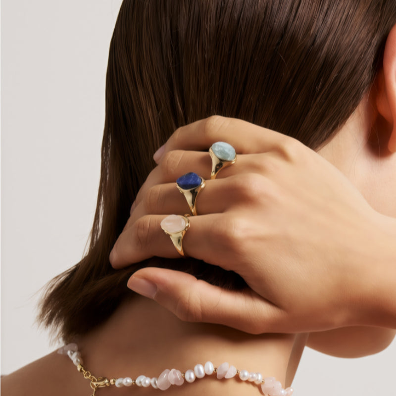 Bague Ouverte en Cristal Naturel Attire-Fortune