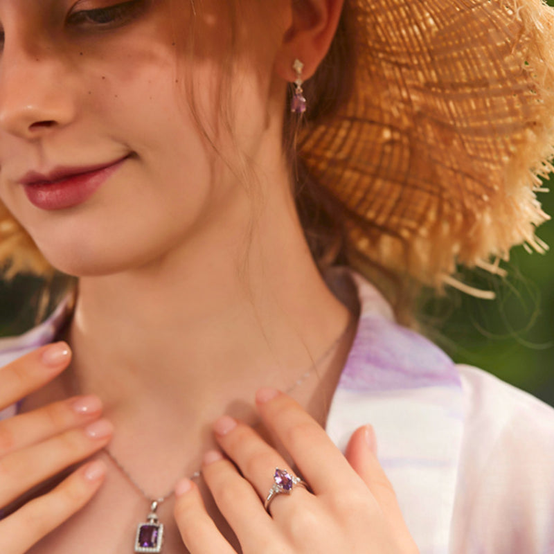 Natural Amethyst Ring - Heals Mental Exhaustion