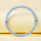 Bracelet lune en aigue-marine naturelle