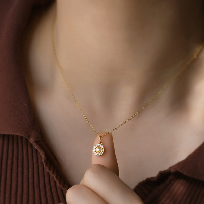 Lucky Compass Necklace | 60th Birthday Gift for Her in Silver & Gold