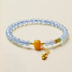 Little Bear Natural Aquamarine Bracelet - Gentle Wave Glow Soothes Restless Hearts