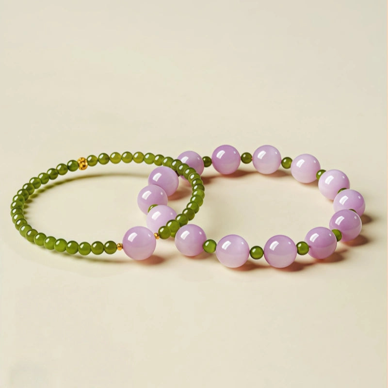 Bracelet en jade Hetian « Murmure printanier »