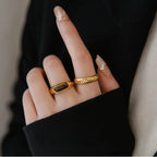 Natural Tiger Eye Stone Ring With Retro Saddle And High-end Design