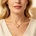 Natural Hetian Jade Moon & Star Necklace