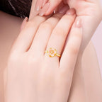 Bague Tournante Fleur de Cerisier Romantique - Bague de Pureté
