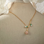 Rose Pink Necklace/Bracelet/Ring/Earrings Set - Sincere Romantic Love