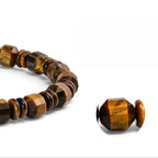 Bracelet œil de tigre naturel multi-formes — Style couple pour hommes et femmes