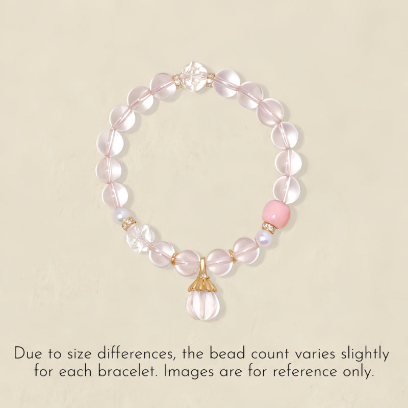 Perfume Bottle Rose Quartz/Kunzite Bracelet – Attract Love, Relieve Anxiety
