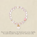 Bouteille de parfum bracelet en quartz rose/kunzite – Attirer l'amour, soulager l'anxiété