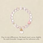 Bouteille de parfum bracelet en quartz rose/kunzite – Attirer l'amour, soulager l'anxiété