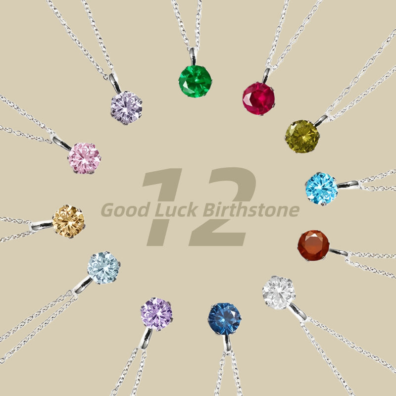 Vintage Fine 12 Birthstone Clavicle Necklace, Ideal Birthday Gift Accessory