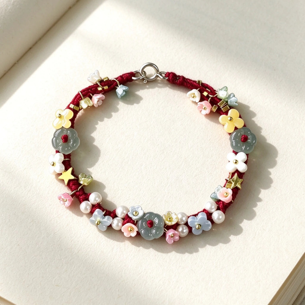 Handmade Lotus Flower S925 Bracelet - Wash Away All Worries