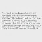 Bague naturelle en citrine pour attirer la richesse et l'amour