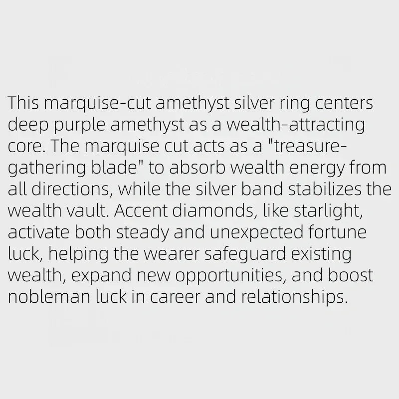 Calm Insight Natural Amethyst Plum Petal Ring