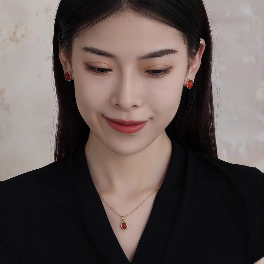 Collier Sakura en jade Hetian