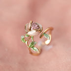 Rose Pink Necklace/Bracelet/Ring/Earrings Set - Sincere Romantic Love