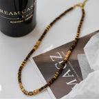 Natural Tiger Eye Stone Necklace — Fashionable Light Luxury Layered Choker Necklace