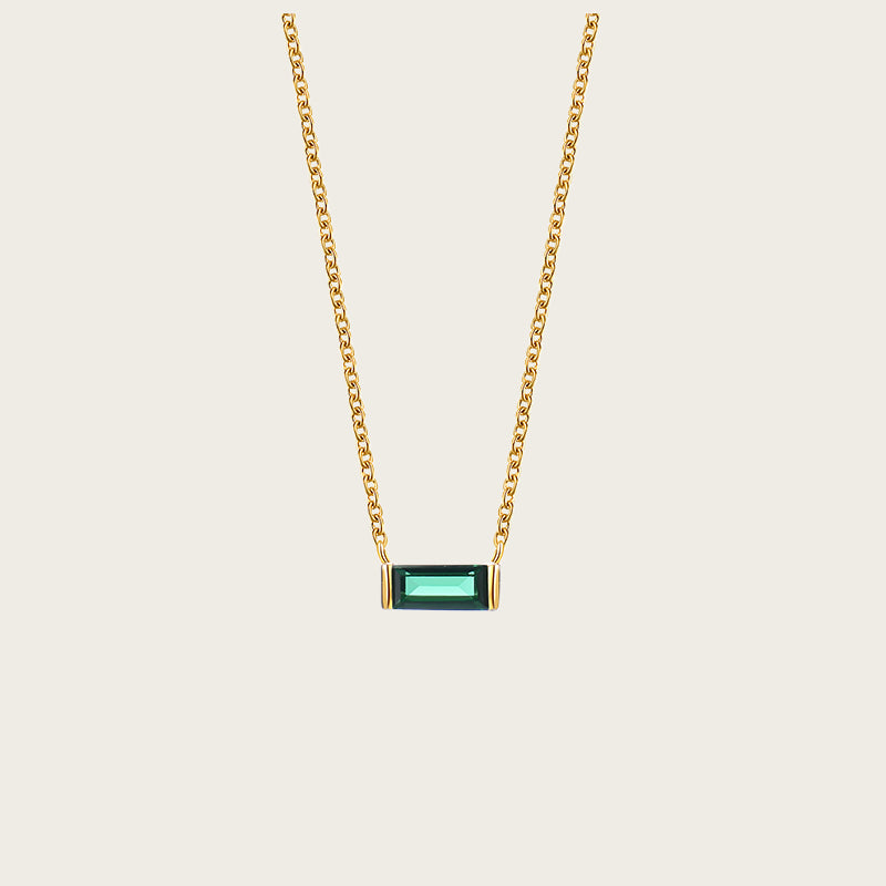 Birthstone Necklace for Women, Minimalist High-end Clavicle Chain