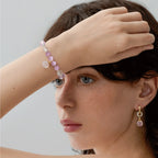 Perfume Bottle Rose Quartz/Kunzite Bracelet – Attract Love, Relieve Anxiety