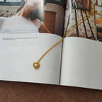 Minimalist Triple-Ring Pearl Setting Necklace | 60th Birthday Keepsake Jewelry