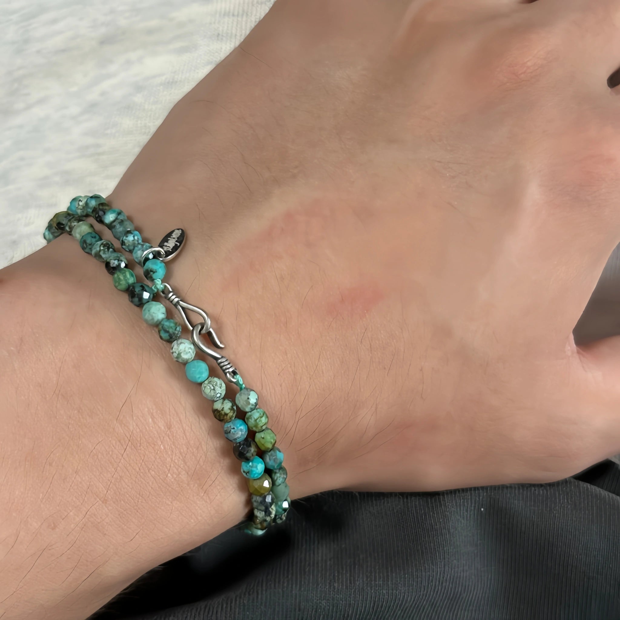 Natural Stone Faceted Bead Stackable Bracelet - Gentle Energy & Daily Healing