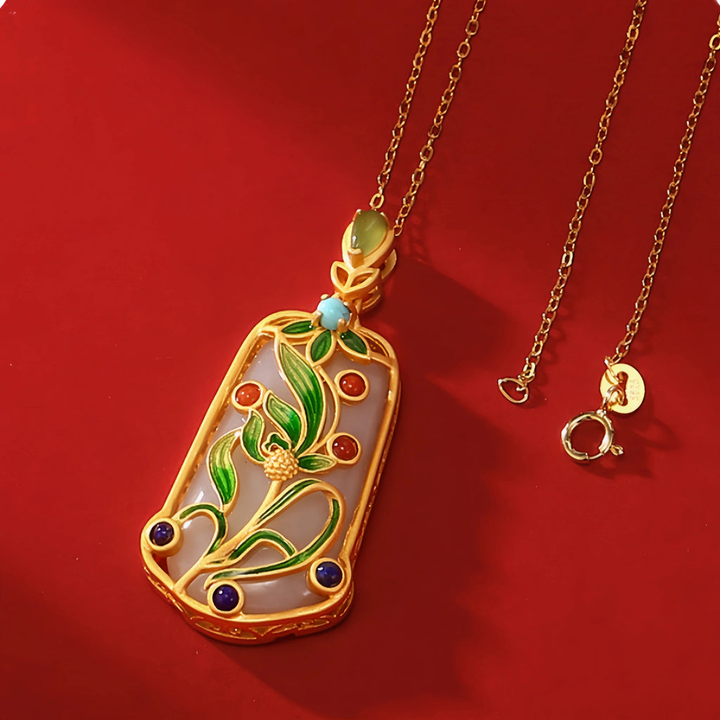 Collier en cristal de quartz clair Pendentif facetté irrégulier
