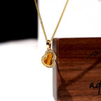 Golden Tiger Eye Gourd Necklace — Niche Luxury Crystal Charm for Wealth & Blessing