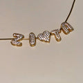 Craft Your Unique Signature | Custom 26 Letters DIY Paved Diamond Name Necklace