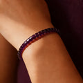 Natural Straight Cut Amethyst Tube Beads Bracelet - Purify Negativity, Sharpen Intuition and Clear Mind