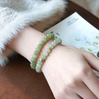 Deep/Light Hetian Jade Enamel Bracelet - Wear Balance, Live Gently