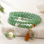 Bracelet en jade Hetian naturel Lotus Éclat Pur