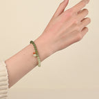 Bracelet en jade Hetian naturel Lotus Éclat Pur