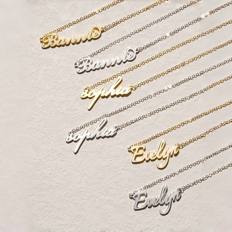 Customized Letter Necklace S925 Pure Silver Necklace English Name Necklace