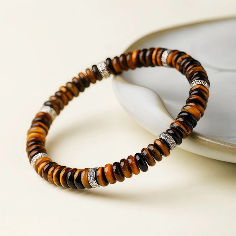Natural Tiger Eye Stone Bracelet, Lucky Couple Style