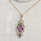 Amethyst Necklace & Ring Set - Attracts Supportive Connections