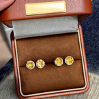 Boucles d'oreilles citrine taille « feu d'artifice » – Attirent richesse et carrière, énergie super étincelante