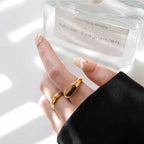 Natural Tiger Eye Stone Ring With Retro Saddle And High-end Design