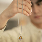 Natural Tiger Eye Stone Necklace — Men's Light Luxury Minimalist Long Style