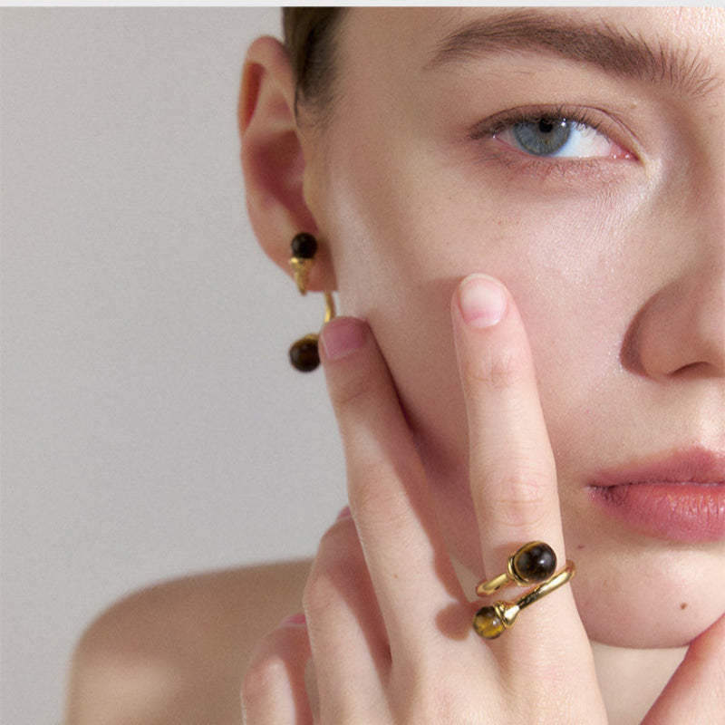 Niche Designer Tiger's Eye Ring - Symbol of Courage & Wealth