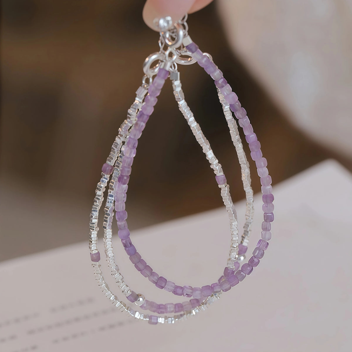Collier en cristal naturel couronne vintage