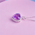 Écho du collier en cristal naturel Purple Heart