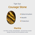 Tiger's Eye Teardrop Gold Ring - Attract Wealth, Block Negative Energy & Boost Confidence