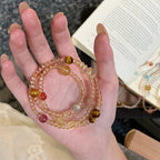 Natural Yellow Crystal Multi Treasure Lucky Multi Circle Bracelet - Positive Energy and Lasting Luck