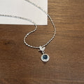 Collier Papillon Aigue-marine Naturelle - Doux comme l'eau, libre comme un papillon