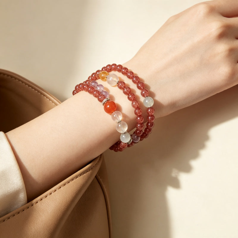 Constellation Natural Crystal Bracelet, Best Personal Gift to Friends