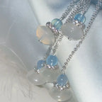 Collier Aigue-marine & Agate Naturelles - Équilibre l'Élément Eau, Améliore la Communication, Apaise l'Humeur