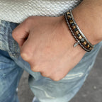 Collier en cristal naturel couronne vintage