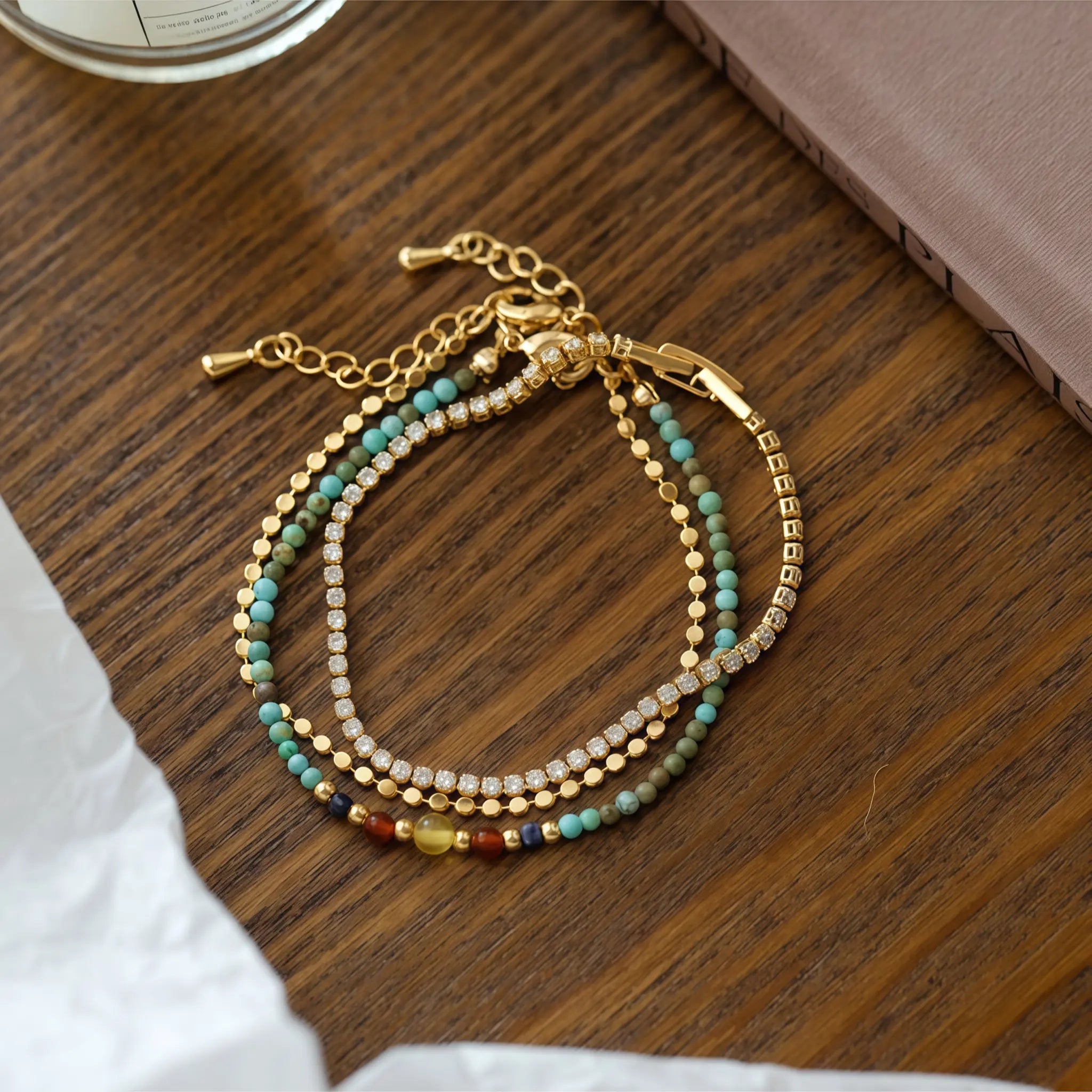 Collier en cristal naturel couronne vintage