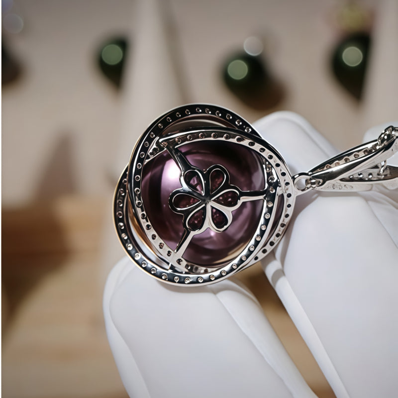 Purple Freshwater Pearl Jewelry Set - Nobility & Gentleness