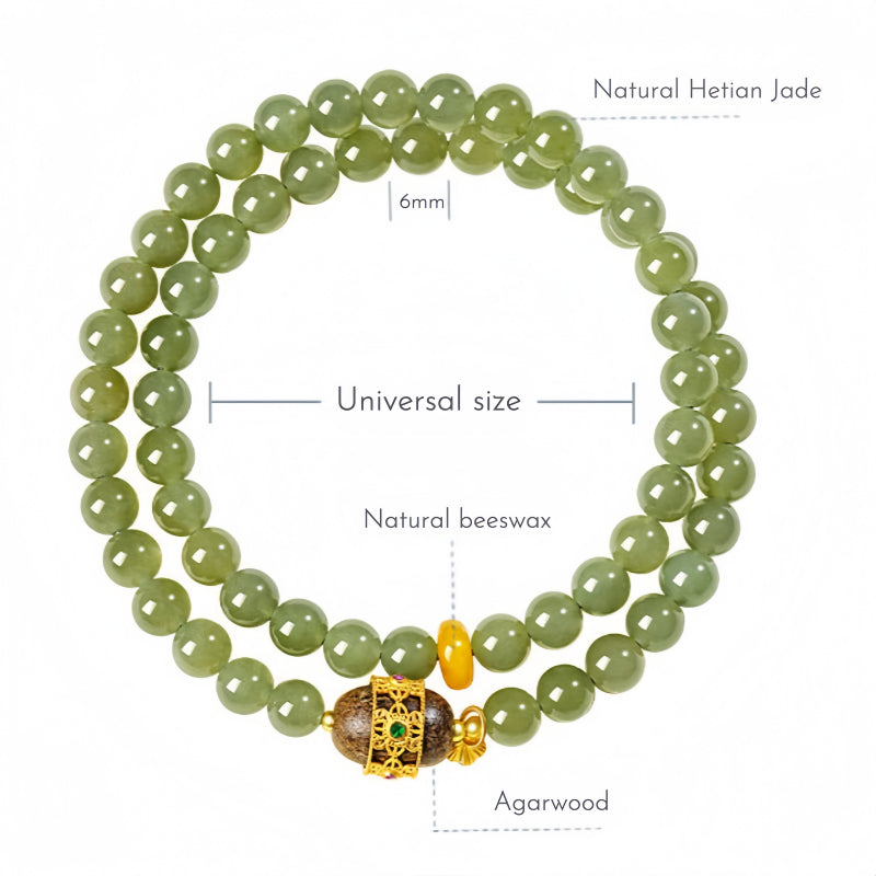Bracelet Noble Cheval en Jade de Hetian